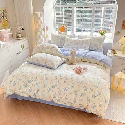 91家纺网 家纺一手货源 找家纺 （总）沐棉家居 2024新款小清新全棉13372印花单被套