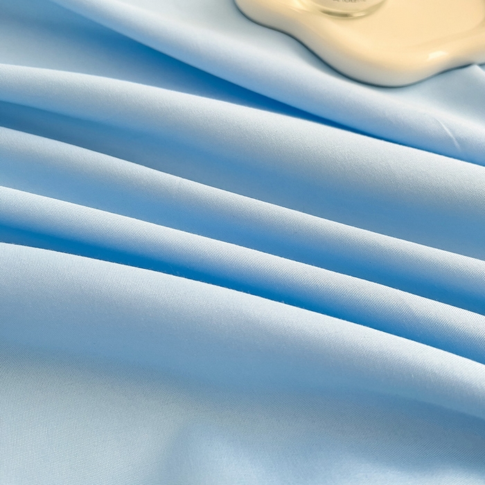 91家纺网 家纺一手货源 找家纺  楠沐家纺 2025新款纯色亲肤芦荟棉水洗棉床笠 天蓝