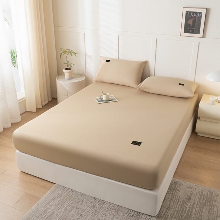 91家纺网 家纺一手货源 找家纺 鑫钰 2024新款A类新疆长绒棉床笠-星月 	 星月-香槟驼