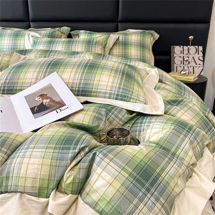 91家纺网 家纺一手货源 找家纺 金奇达 2024新款全棉宽边轻奢四件套 沃格