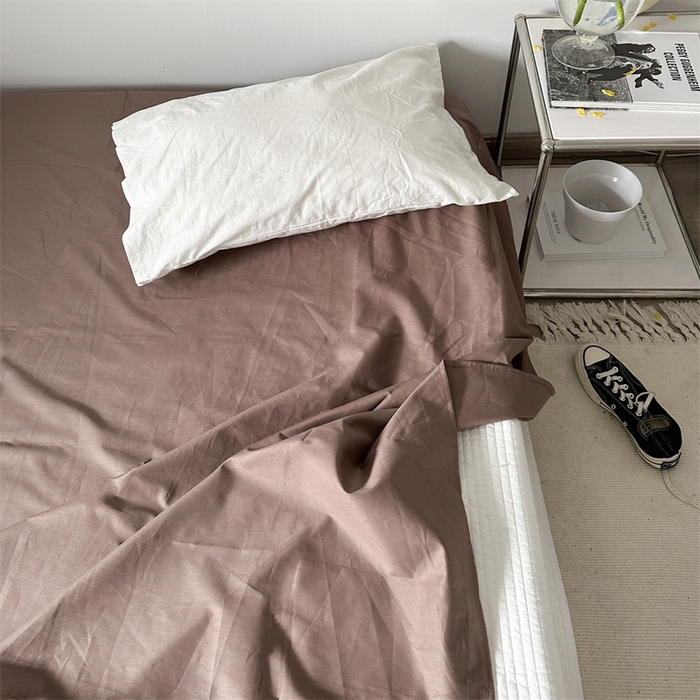 91家纺网 家纺一手货源 找家纺 恋恋三季 2024新款全棉单品床笠床单 全棉斜纹-阿罗灰