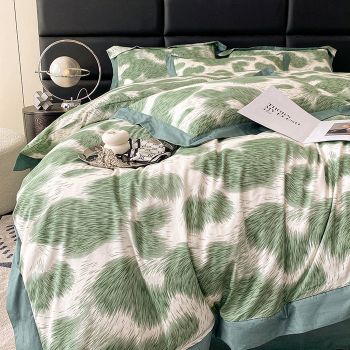 91家纺网 家纺一手货源 找家纺 金奇达 2024新款全棉宽边轻奢四件套 若梦