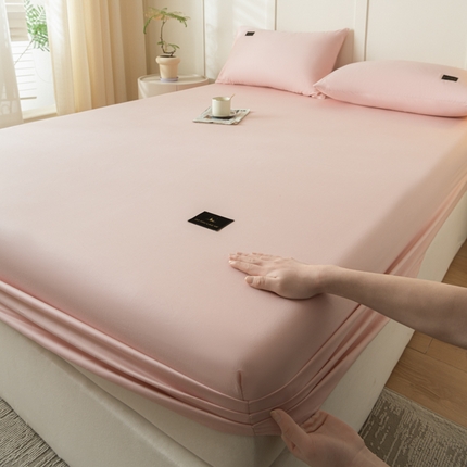 91家纺网 家纺一手货源 找家纺 （总）鑫钰 2024新款A类全棉抗菌纯色素色无印风新疆长绒棉床笠-星月 	