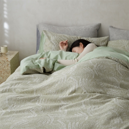 91家纺网 家纺一手货源 找家纺 （总）玉宇阁 2024新款全棉双色大提花四件套椿山集