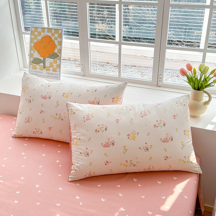 91家纺网 家纺一手货源 找家纺 （总）沐棉家居 2024新款小清新全棉13372印花单枕套