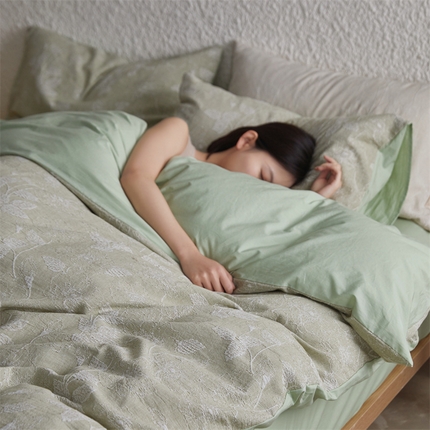 91家纺网 家纺一手货源 找家纺 （总）玉宇阁 2024新款全棉双色大提花四件套栖息