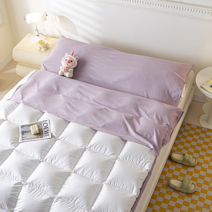 91家纺网 家纺一手货源 找家纺 梦之岛 2024新款A类泡泡棉酒店隔脏旅行睡袋 泡泡棉-香芋紫