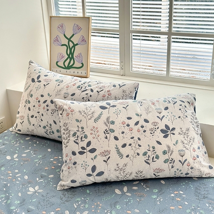 91家纺网 家纺一手货源 找家纺 （总）沐棉家居 2024新款小清新全棉13372印花单枕套