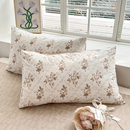 沐棉家居 2024新款小清新全棉13372印花单枕套 加州风情