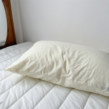 91家纺网 家纺一手货源 找家纺 （总）恋恋三季 2024新款色织水洗棉ins博主款四件套-北海道蓝条 单枕套