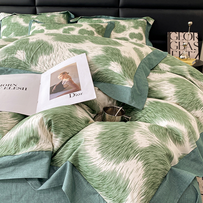 91家纺网 家纺一手货源 找家纺 金奇达 2024新款全棉宽边轻奢四件套 若梦