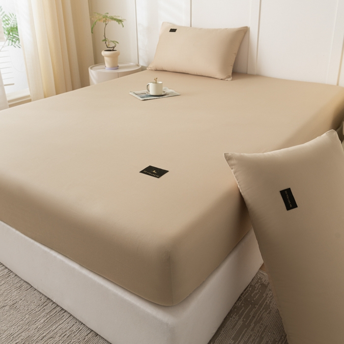 91家纺网 家纺一手货源 找家纺 鑫钰 2024新款A类新疆长绒棉床笠-星月 	 星月-香槟驼