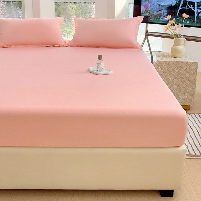 91家纺网 家纺一手货源 找家纺 （总） 楠沐家纺 2025新款纯色亲肤芦荟棉水洗棉床笠