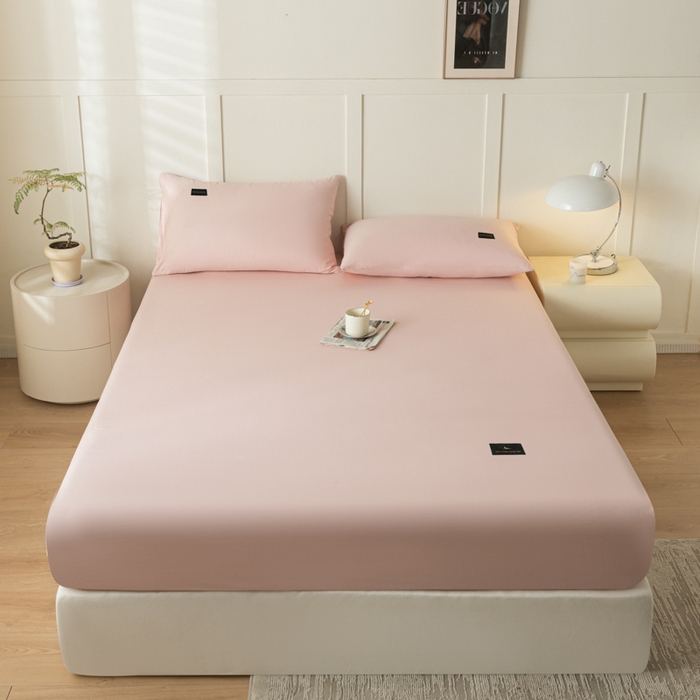 91家纺网 家纺一手货源 找家纺 鑫钰 2024新款A类新疆长绒棉床笠-星月 	 星月-茱萸粉