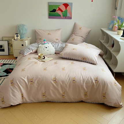 91家纺网 家纺一手货源 找家纺 （总）希文 2024新款全棉卡通印花四件套