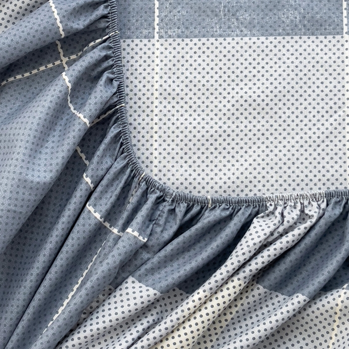 91家纺网 家纺一手货源 找家纺  楠沐家纺 2026新款印花亲肤芦荟棉水洗棉床笠 优格