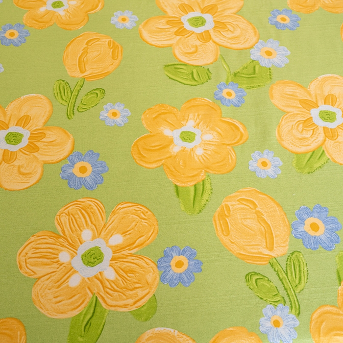 91家纺网 家纺一手货源 找家纺 首爱家纺 2025新款花边老粗布印花床单系列套件 时尚花梦