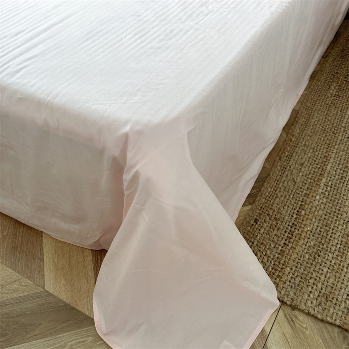 91家纺网 家纺一手货源 找家纺 恋恋三季 2024新款全棉单品床笠床单 全棉斜纹-浅粉