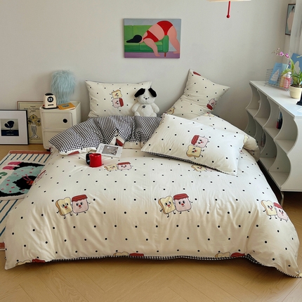 91家纺网 家纺一手货源 找家纺 （总）希文 2024新款全棉卡通印花四件套