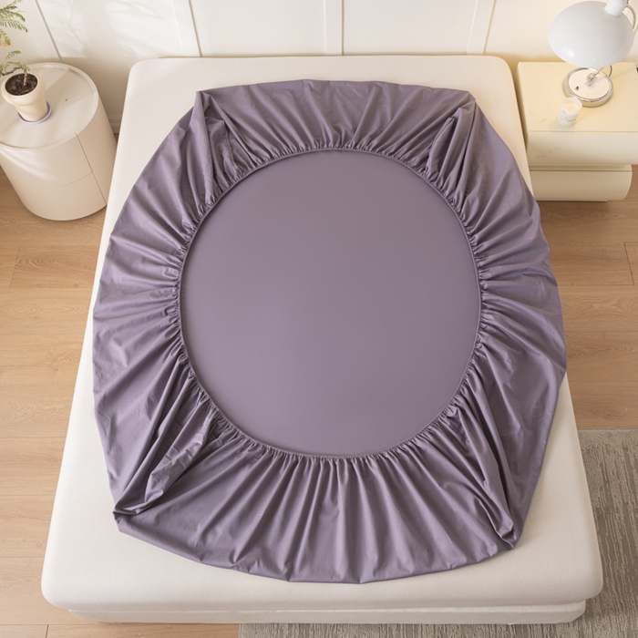 91家纺网 家纺一手货源 找家纺 鑫钰 2024新款A类新疆长绒棉床笠-星月 	 星月-魅惑紫