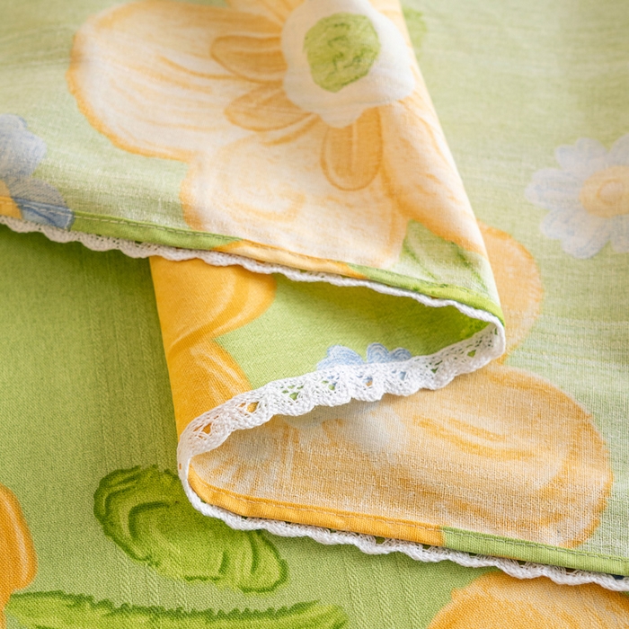 91家纺网 家纺一手货源 找家纺 首爱家纺 2025新款花边老粗布印花床单系列套件 时尚花梦