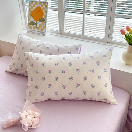 91家纺网 家纺一手货源 找家纺 （总）沐棉家居 2024新款小清新全棉13372印花单枕套