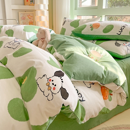 91家纺网 家纺一手货源 找家纺 （总） 琪格格纺织 2024新款13372全棉印花小清新四件套