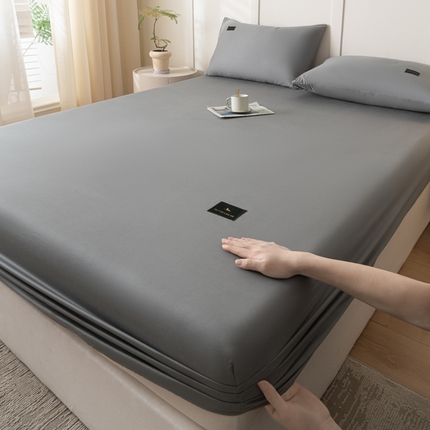 91家纺网 家纺一手货源 找家纺 （总）鑫钰 2024新款A类全棉抗菌纯色素色无印风新疆长绒棉床笠-星月 	