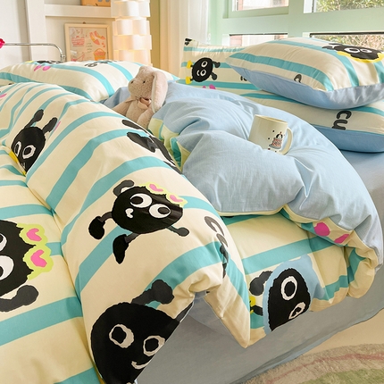 91家纺网 家纺一手货源 找家纺 （总） 琪格格纺织 2024新款13372全棉印花小清新四件套