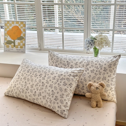 沐棉家居 2024新款小清新全棉13372印花单枕套 小熊物语