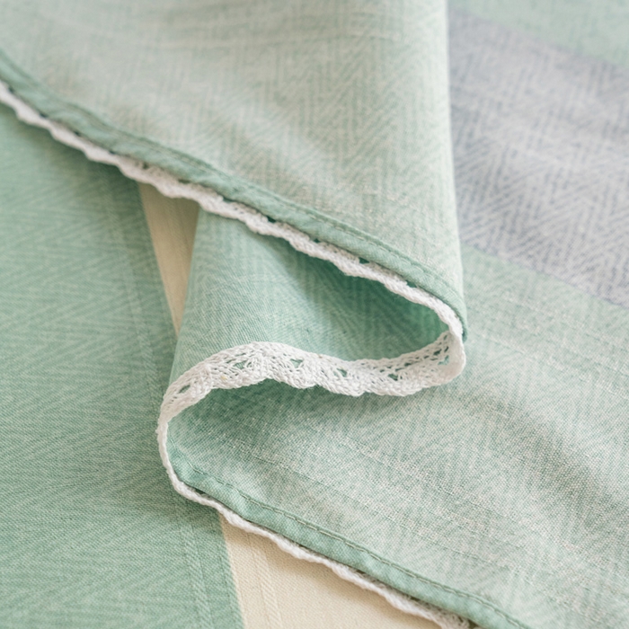 91家纺网 家纺一手货源 找家纺 首爱家纺 2025新款花边老粗布印花床单系列套件 时尚鹿条