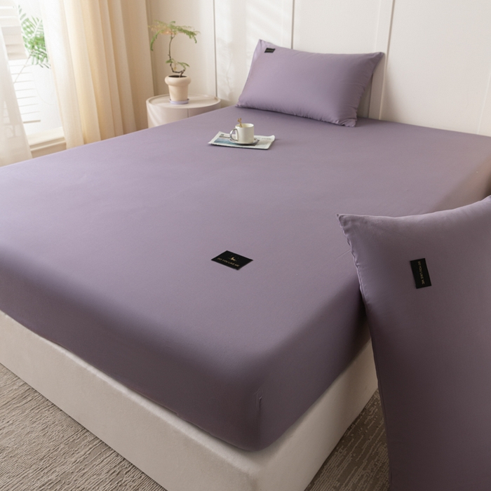 91家纺网 家纺一手货源 找家纺 鑫钰 2024新款A类新疆长绒棉床笠-星月 	 星月-魅惑紫