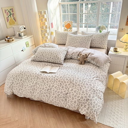 91家纺网 家纺一手货源 找家纺 （总）沐棉家居 2024新款小清新全棉13372印花单被套