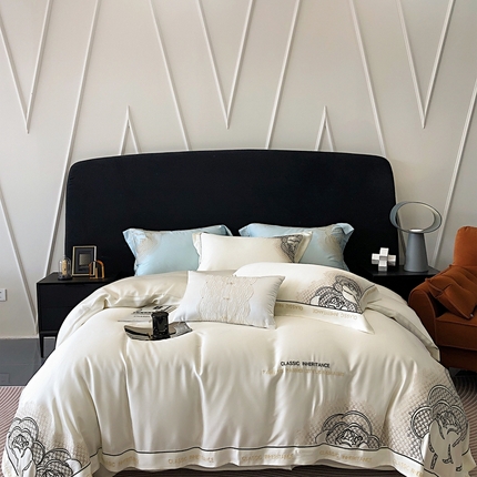 91家纺网 家纺一手货源 找家纺 （总）馨蕊家居 2024春夏新品新疆阿克苏100支高定四件套-棉依恋