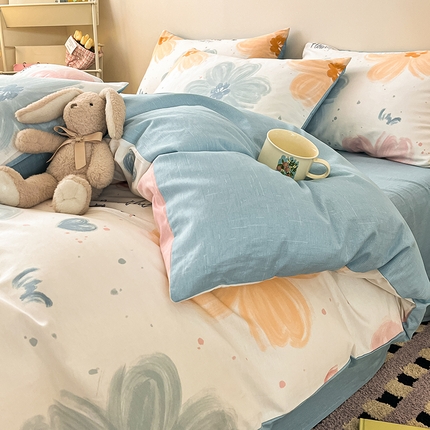 红馆 2025年全棉12868印花系列四件套 慕夏