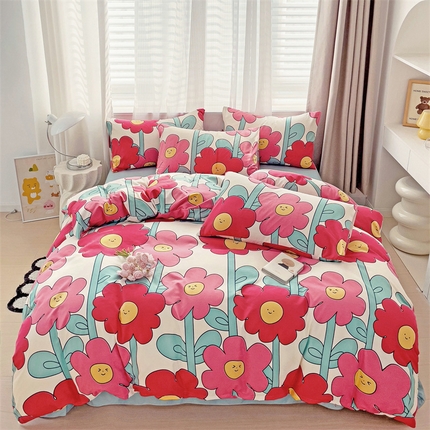 91家纺网 家纺一手货源 找家纺 （总）庭笙 新款A类有机棉印花款四件套