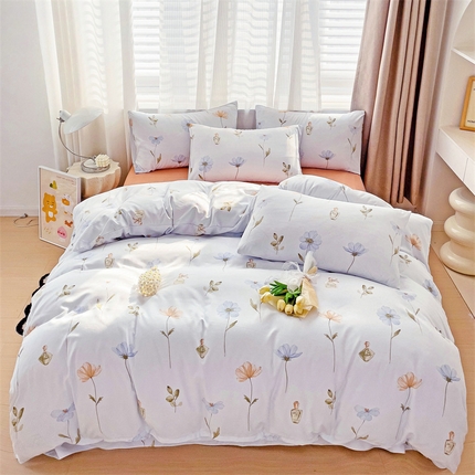 91家纺网 家纺一手货源 找家纺 （总）庭笙 新款A类有机棉印花款四件套