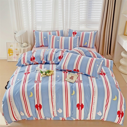 91家纺网 家纺一手货源 找家纺 （总）庭笙 新款A类有机棉印花款四件套