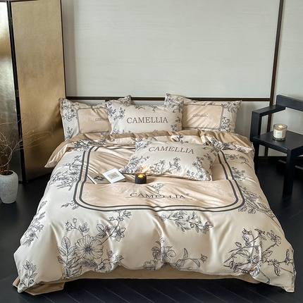 91家纺网 家纺一手货源 找家纺 （总）红馆 2024新款13070大版数码印花四件套