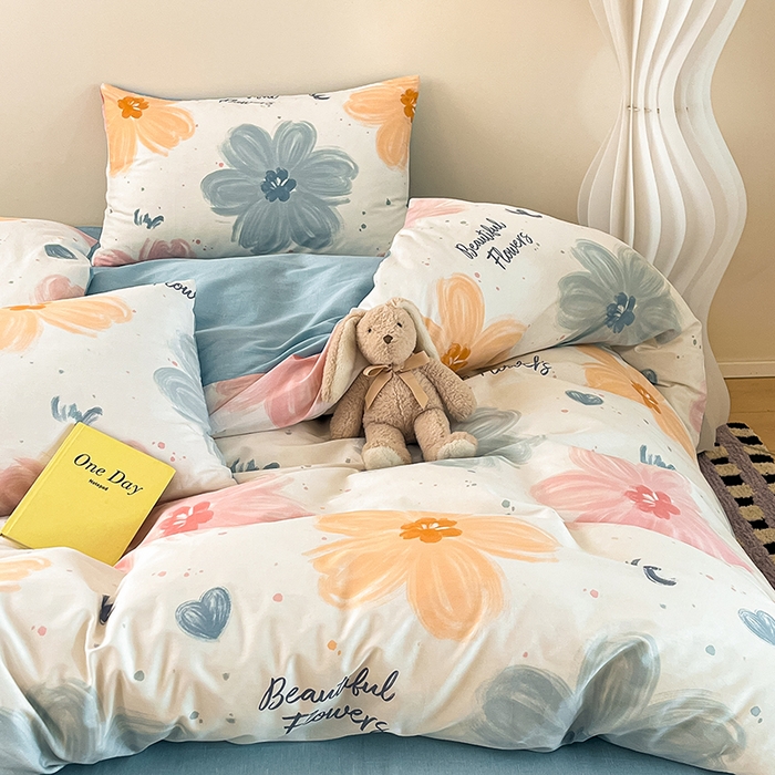 91家纺网 家纺一手货源 找家纺 红馆 2025年全棉12868印花系列四件套 慕夏