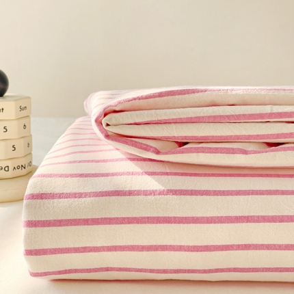 91家纺网 家纺一手货源 找家纺 （总）盼季家纺 2024新款日系奶油风水洗棉床笠单件全包围床罩席梦思床垫保护套