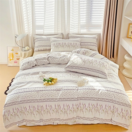 91家纺网 家纺一手货源 找家纺 （总）庭笙 新款A类有机棉印花款四件套