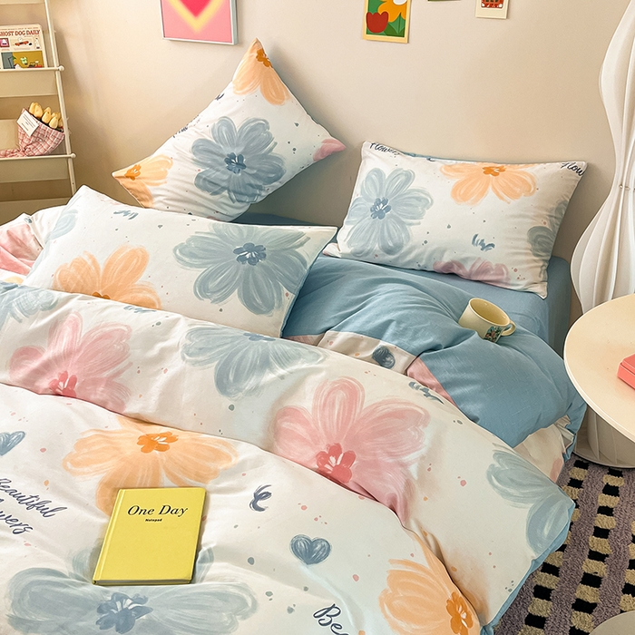 91家纺网 家纺一手货源 找家纺 红馆 2025年全棉12868印花系列四件套 慕夏