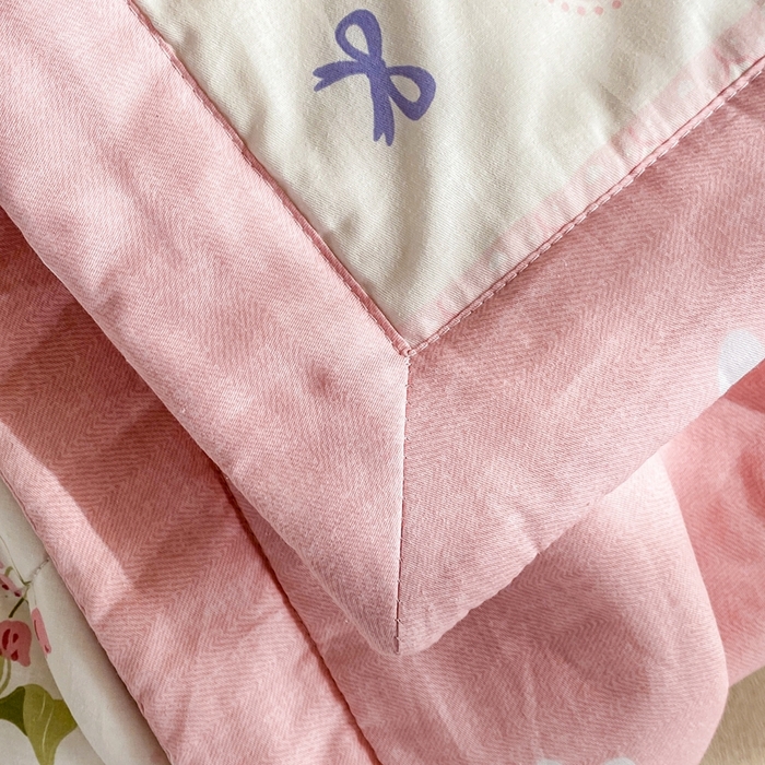 91家纺网 家纺一手货源 找家纺 鸣升家纺 A类印花全棉12868棉花夏凉被四件套夏被 花朵兔兔