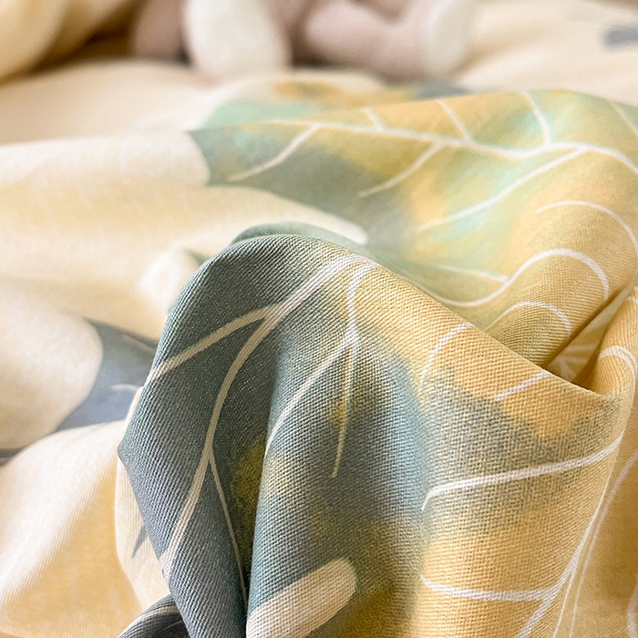 91家纺网 家纺一手货源 找家纺 红馆 2025年全棉12868印花系列四件套 木槿