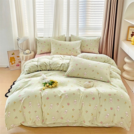 91家纺网 家纺一手货源 找家纺 （总）庭笙 新款A类有机棉印花款四件套