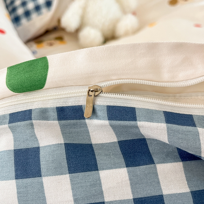 91家纺网 家纺一手货源 找家纺 红馆 2025年全棉12868印花系列四件套 三只小狗