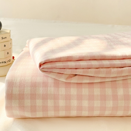 （总）盼季家纺 2024新款日系奶油风水洗棉床笠单件全包围床罩席梦思床垫保护套