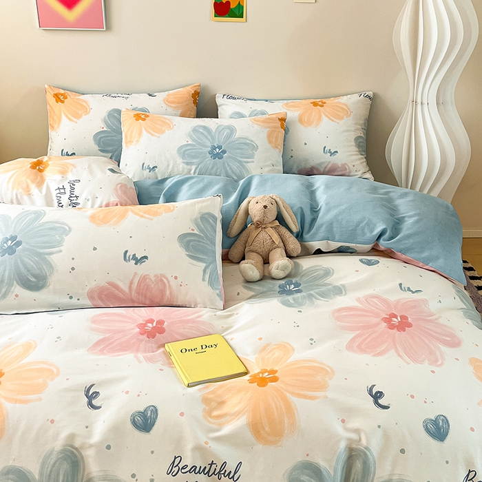 91家纺网 家纺一手货源 找家纺 红馆 2025年全棉12868印花系列四件套 慕夏