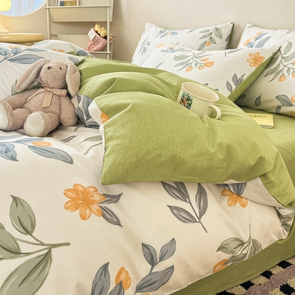 红馆 2025年全棉12868印花系列四件套 风吹一夏